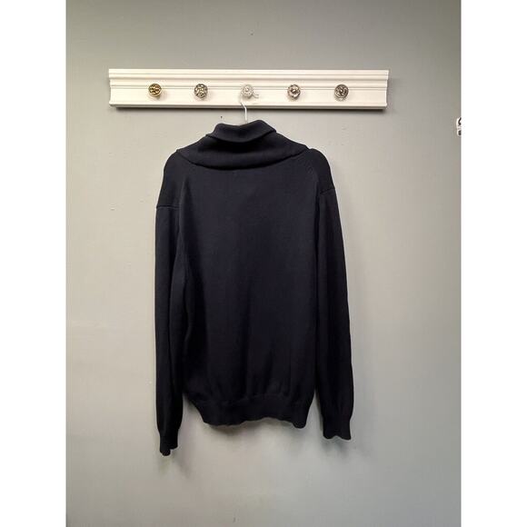 J‎ Crew Sweater Mens Large Blue Toggle Button Pullover Shawl Preppy Casual Knit - Picture 2 of 7